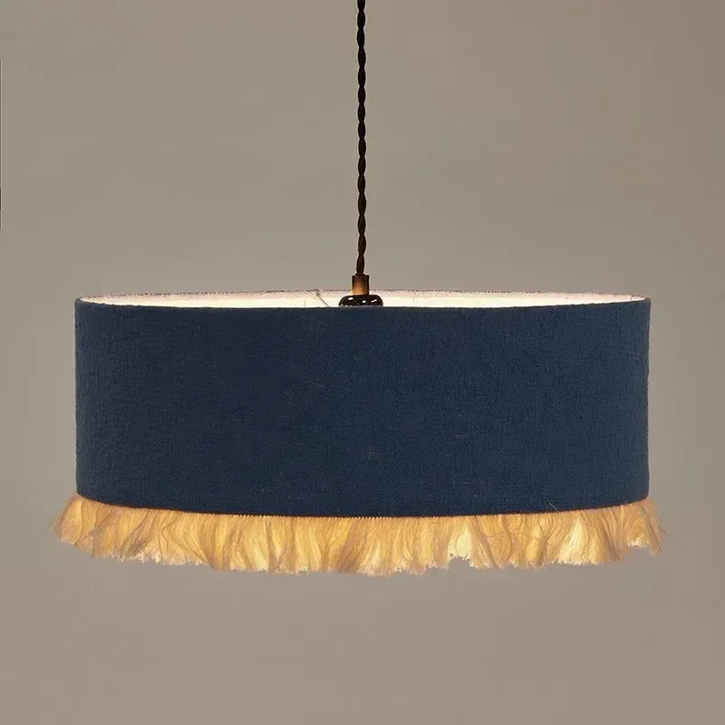 Japanese-Style Tassel Cloth Pendant Lamp