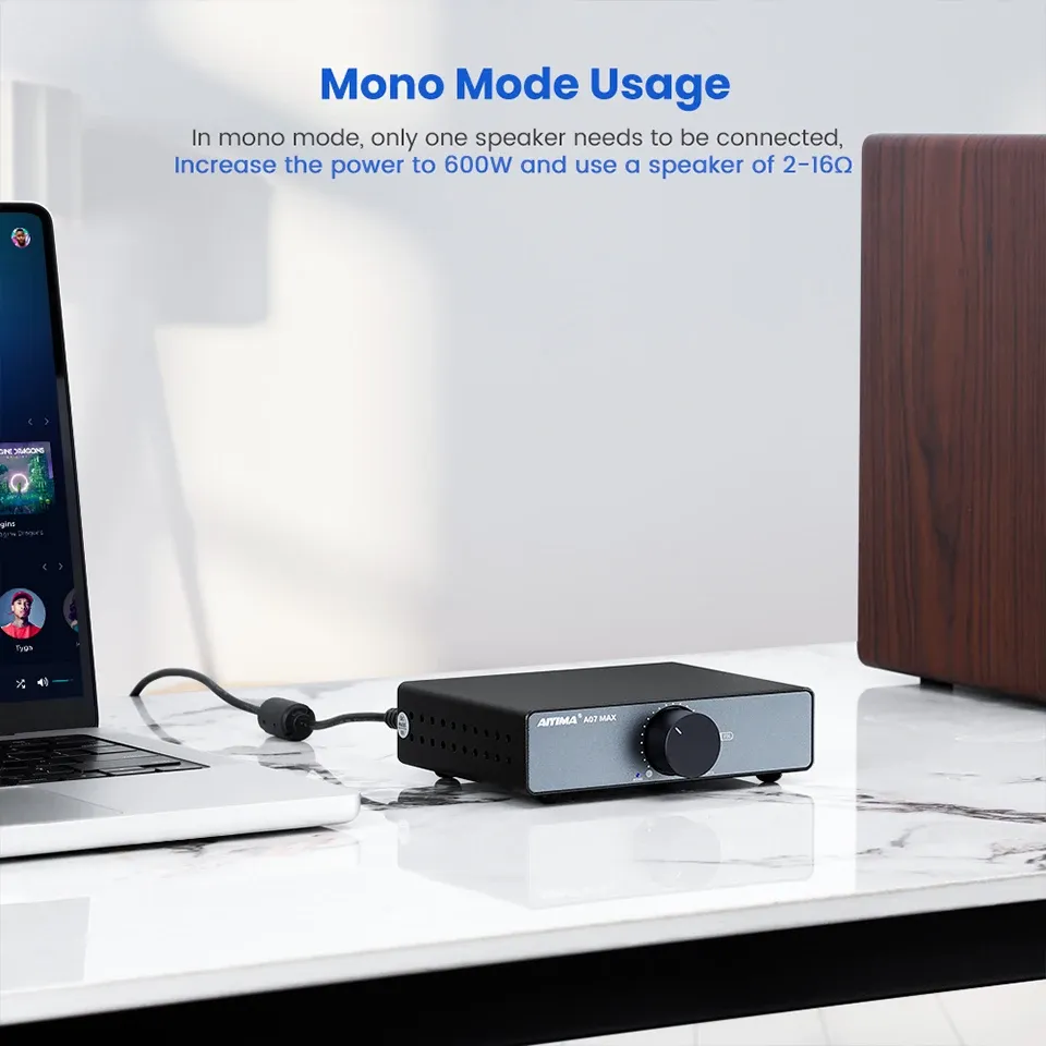 AIYIMA A07 MAX Compact Stereo Power Amplifier
