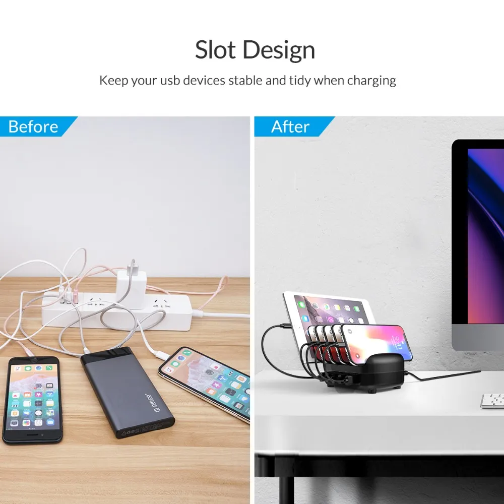 Orico 5-Port Desktop USB Charging Dock 40W