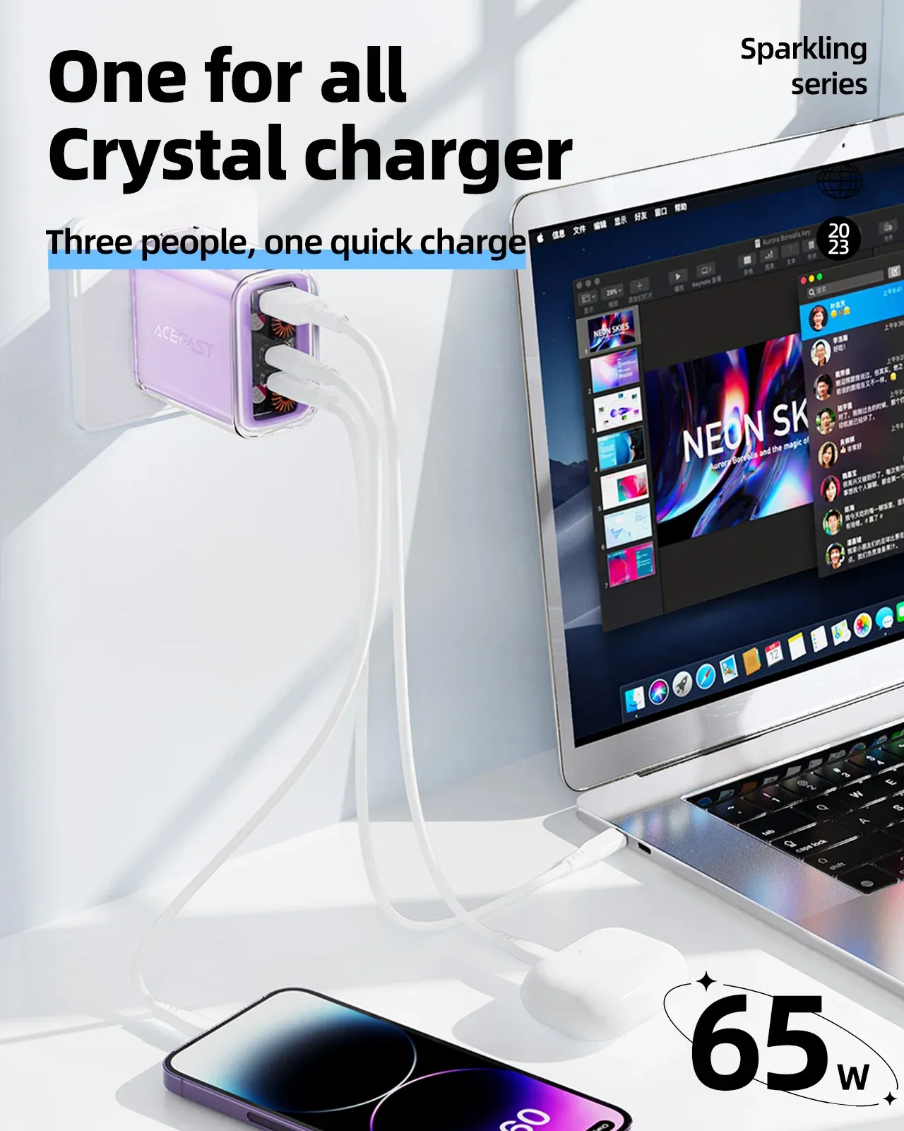 ACEFAST A47 65W GaN Triple-Port Fast Charger