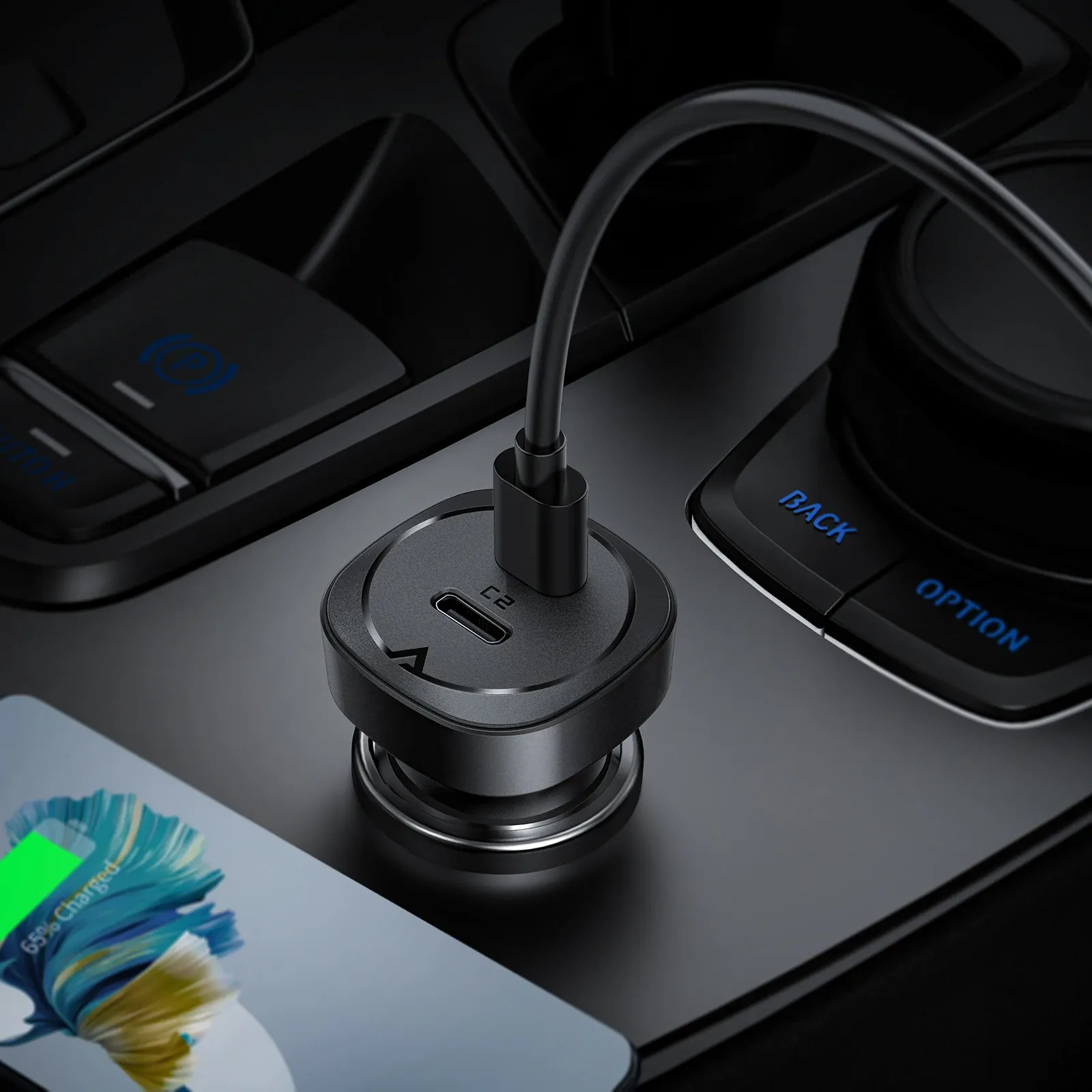 ACEFAST B2 Dual USB-C 72W Zinc Alloy Car Charger