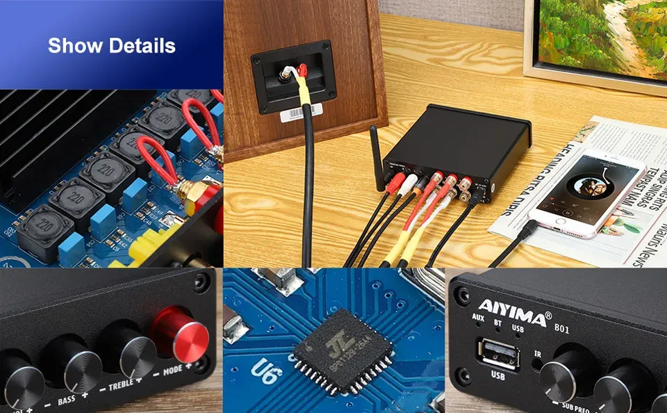 AIYIMA B01 2.1 Bluetooth Power Amplifier