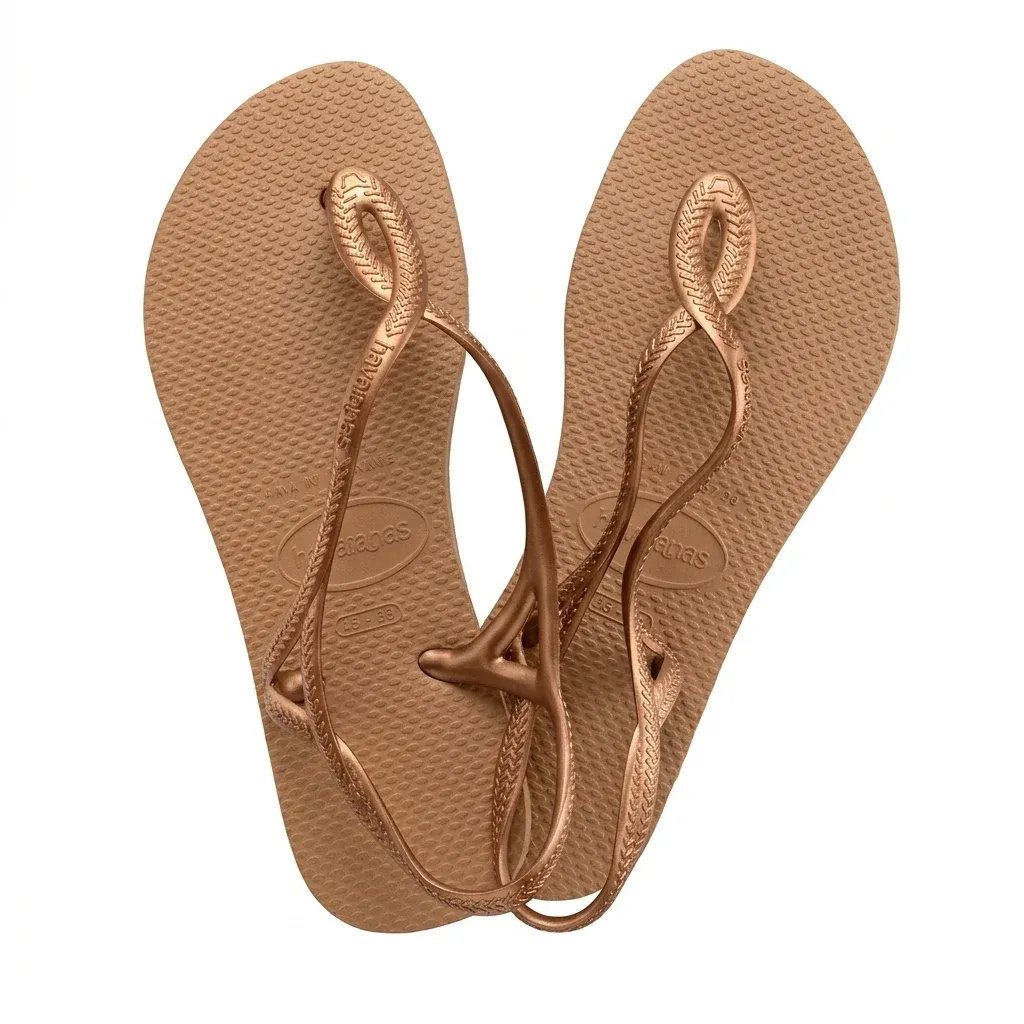 Metallic bronze Havaianas women’s flip-flop sandals