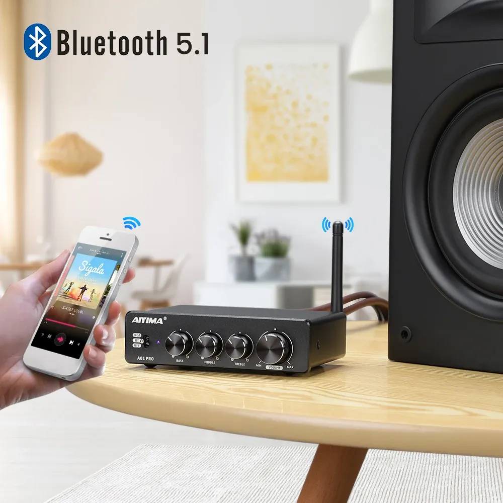 AIYIMA A01 PRO Bluetooth Stereo Power Amplifier