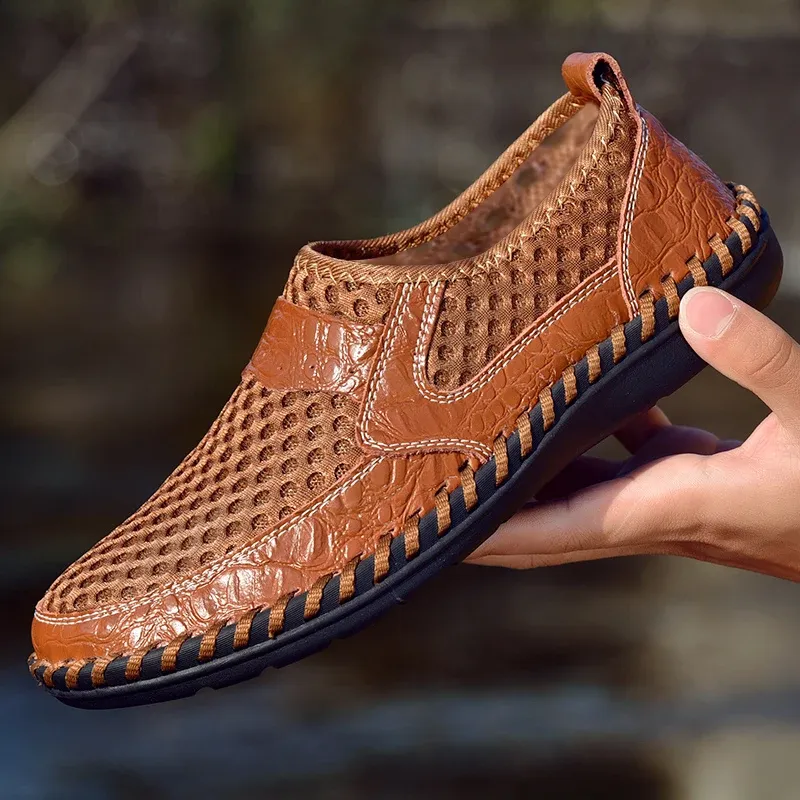 CLOHOO Mesh Slip-On Casual Shoes for Men