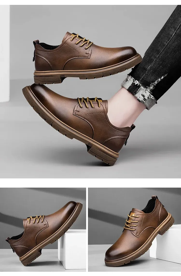 CLOHOO Classic Lace-Up Business Casual Dress Shoes