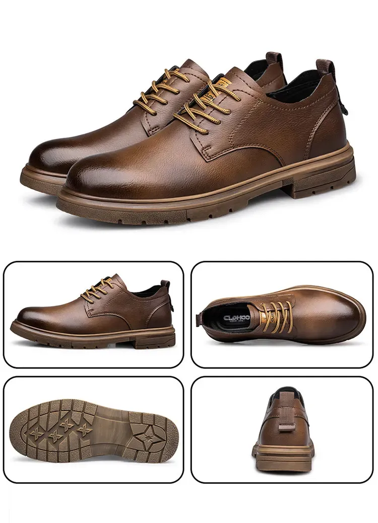 CLOHOO Classic Lace-Up Business Casual Dress Shoes