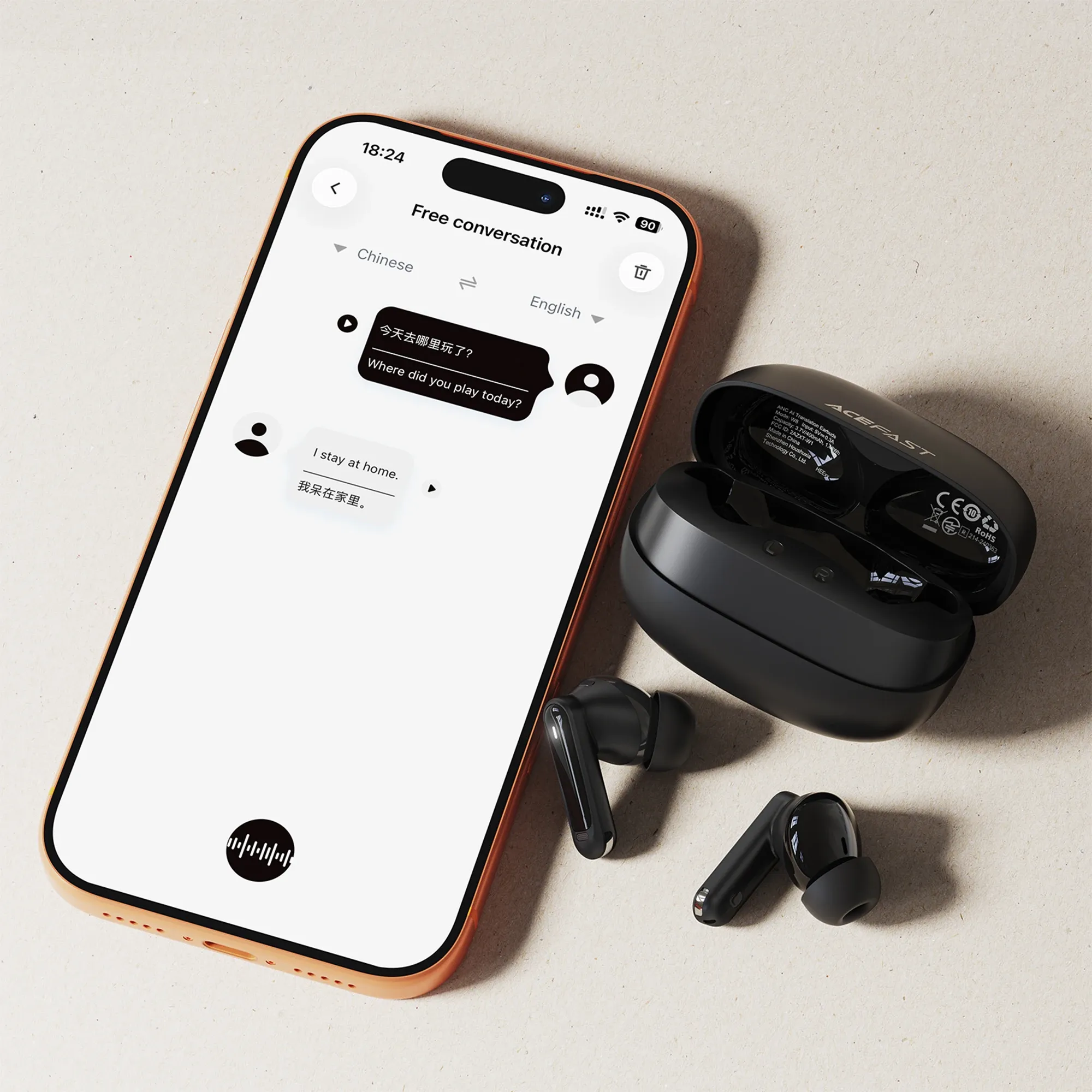 ACEFAST W8 ANC AI Translation Bluetooth 6.0 Earbuds