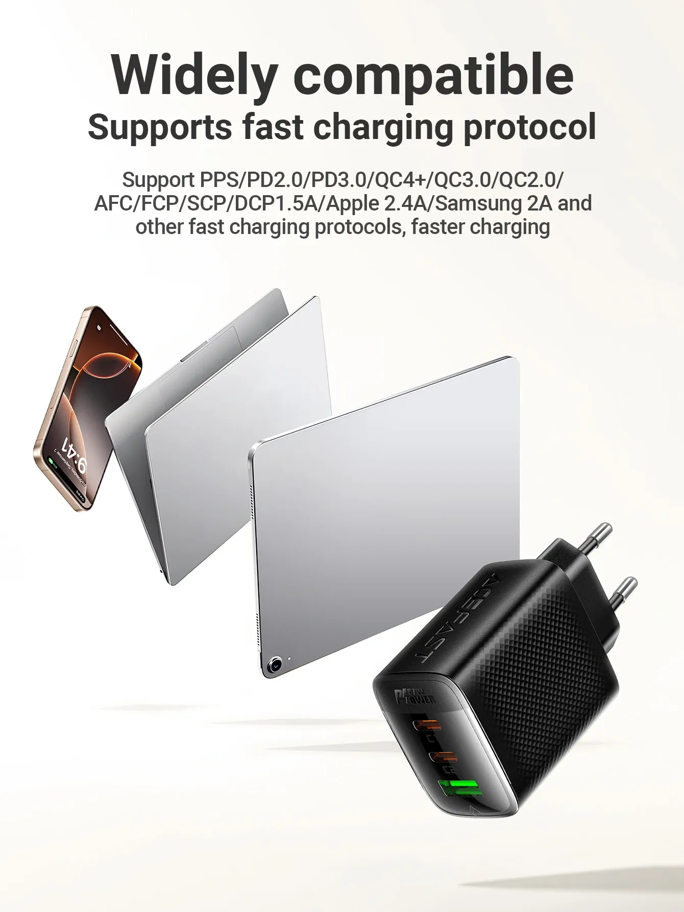 ACEFAST A108 67W GaN EU Travel Charger