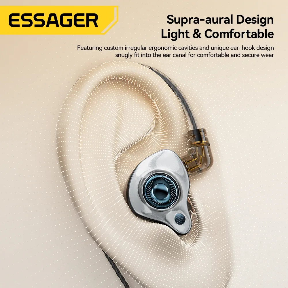 Essager USB-C Wired HiFi Gaming Earphones