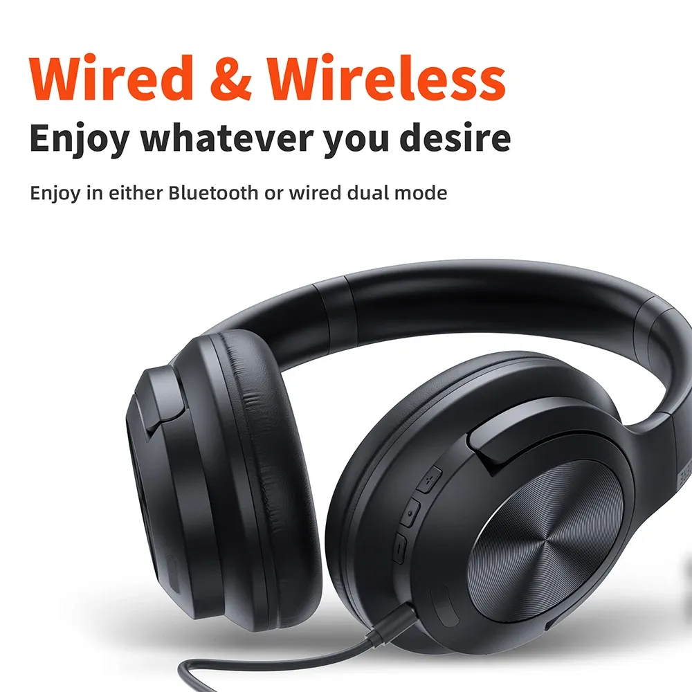QERE E80 Bluetooth ANC Over-Ear Headphones