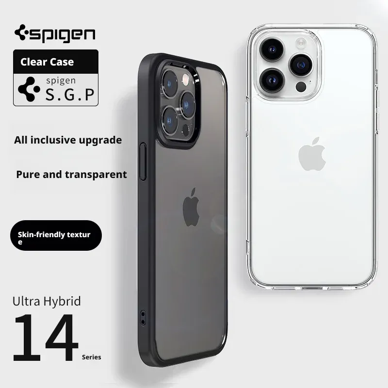 Spigen Ultra Hybrid Transparent Protective Case for iPhone 12–17 Series