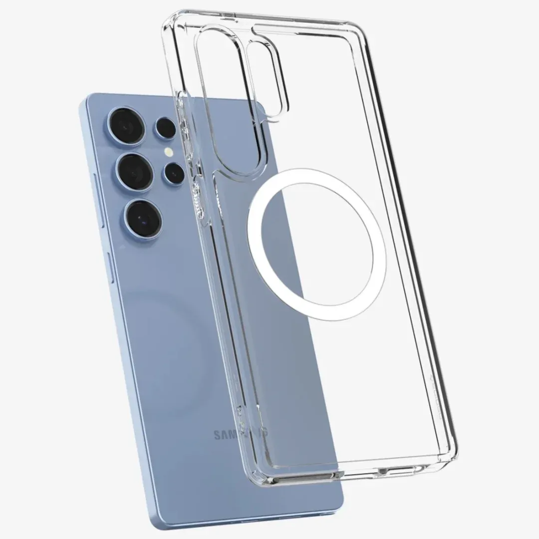 Spigen Ultra Hybrid MagFit Clear Magnetic Case for Samsung Galaxy S24/S25 Ultra Plus