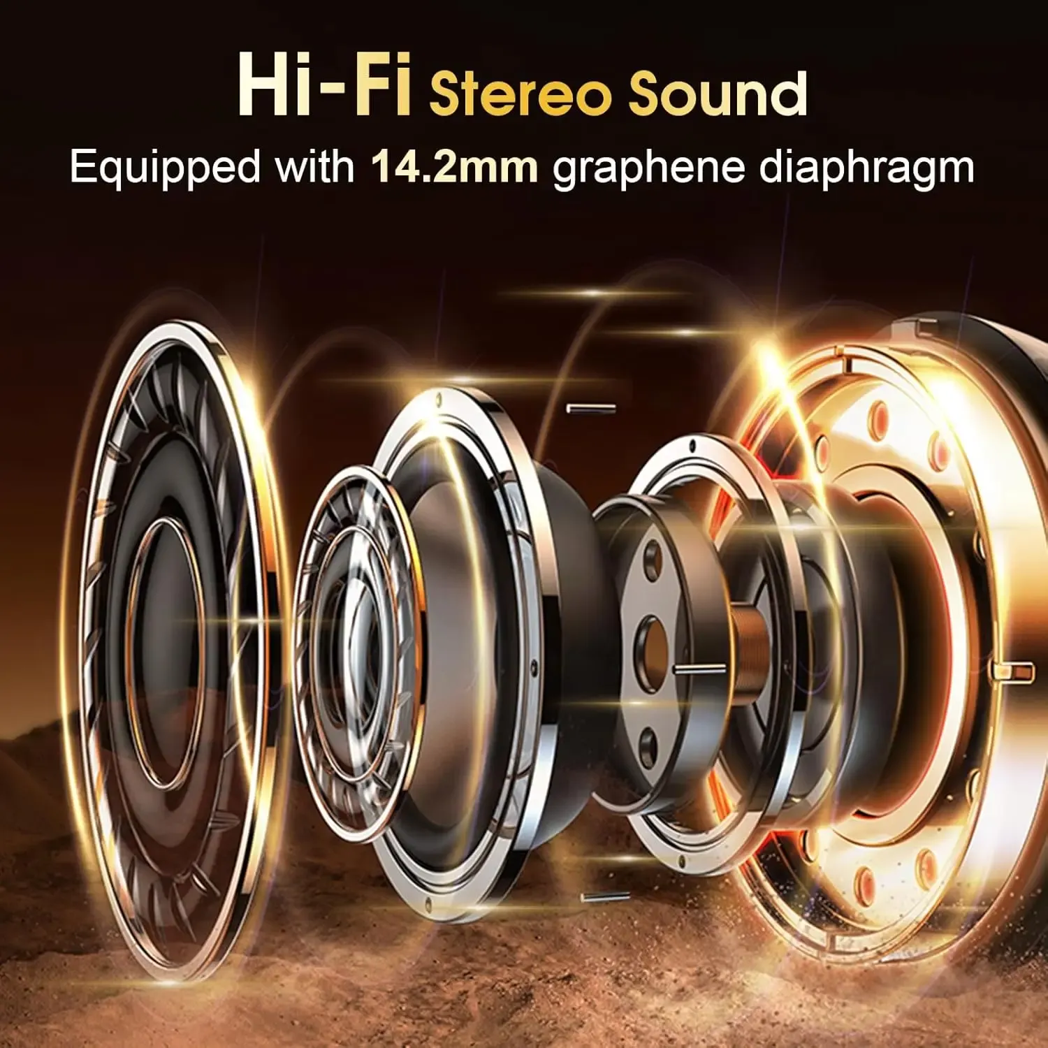 GDLYL HD65 Bluetooth 5.4 Sport Earbuds with LED Case