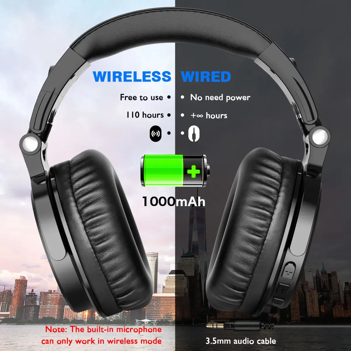 Oneodio Pro-C Wireless Over-Ear Headphones