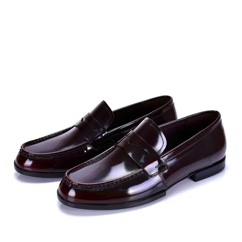 Patent Leather Slip-On Formal Loafers for Men