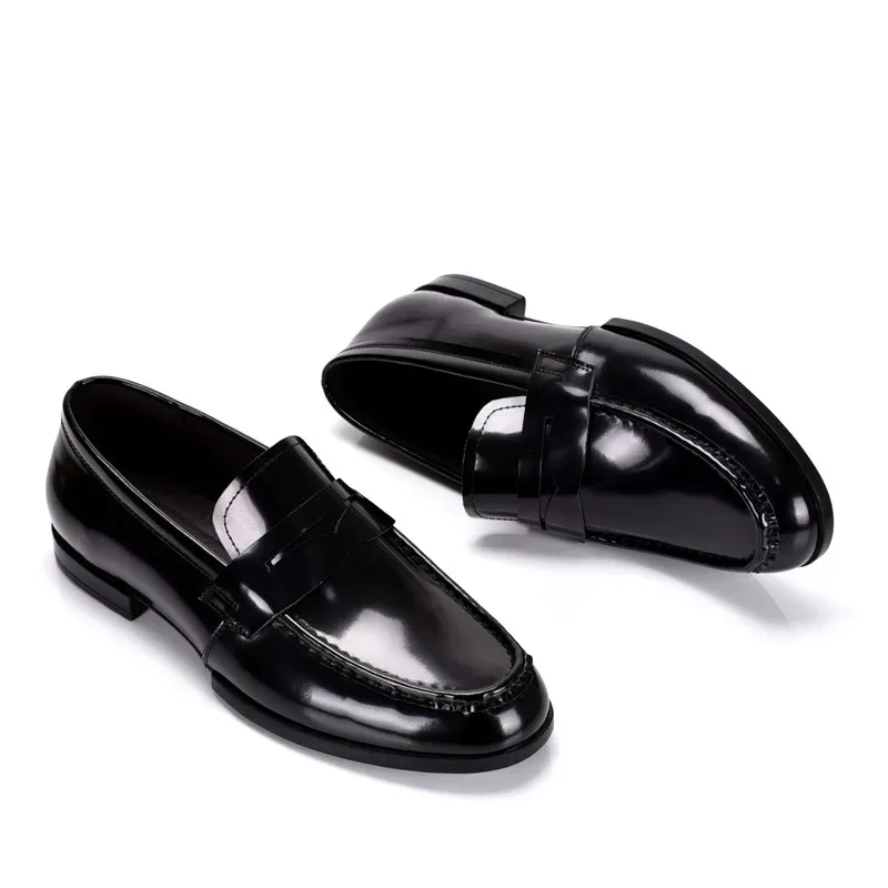 Patent Leather Slip-On Formal Loafers for Men