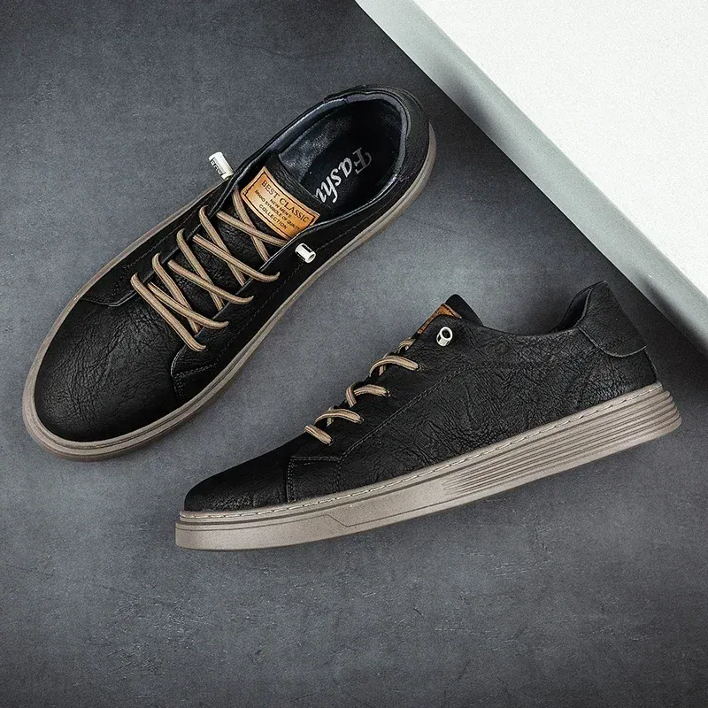 Italian-Style Cow Leather Lace-Up Oxford Shoes