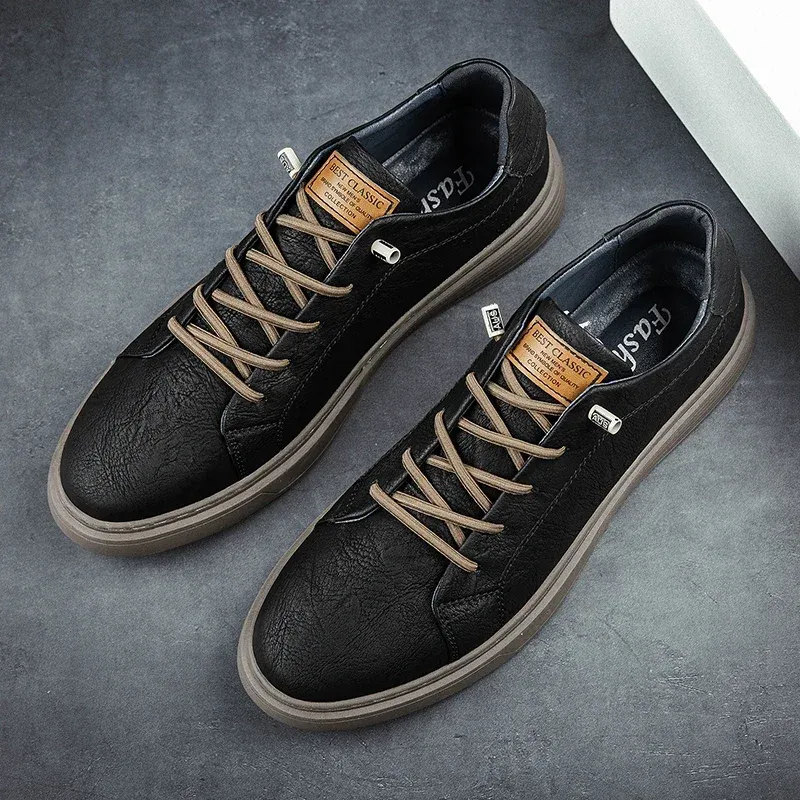 Italian-Style Cow Leather Lace-Up Oxford Shoes