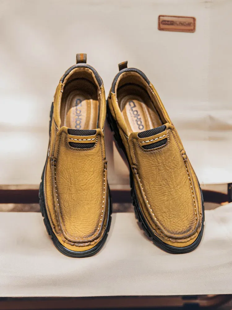 CLOHOO Soft-Stitched Slip-On Loafers for Men