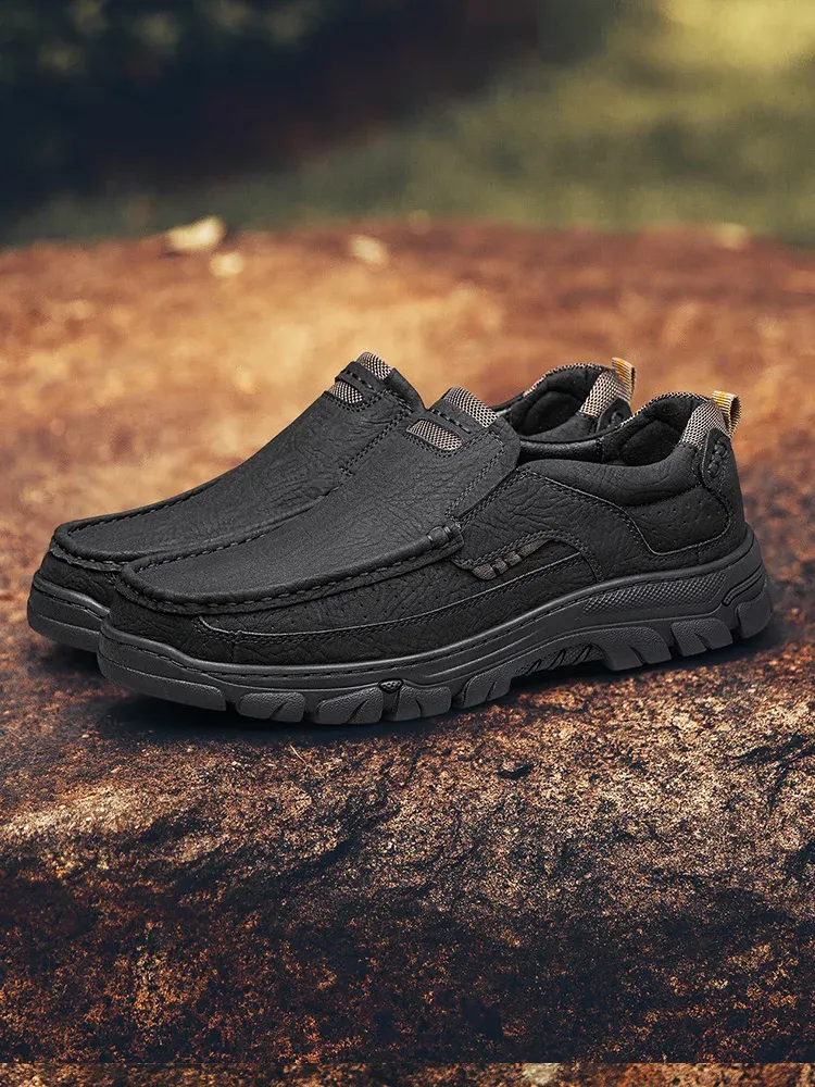 CLOHOO Soft-Stitched Slip-On Loafers for Men