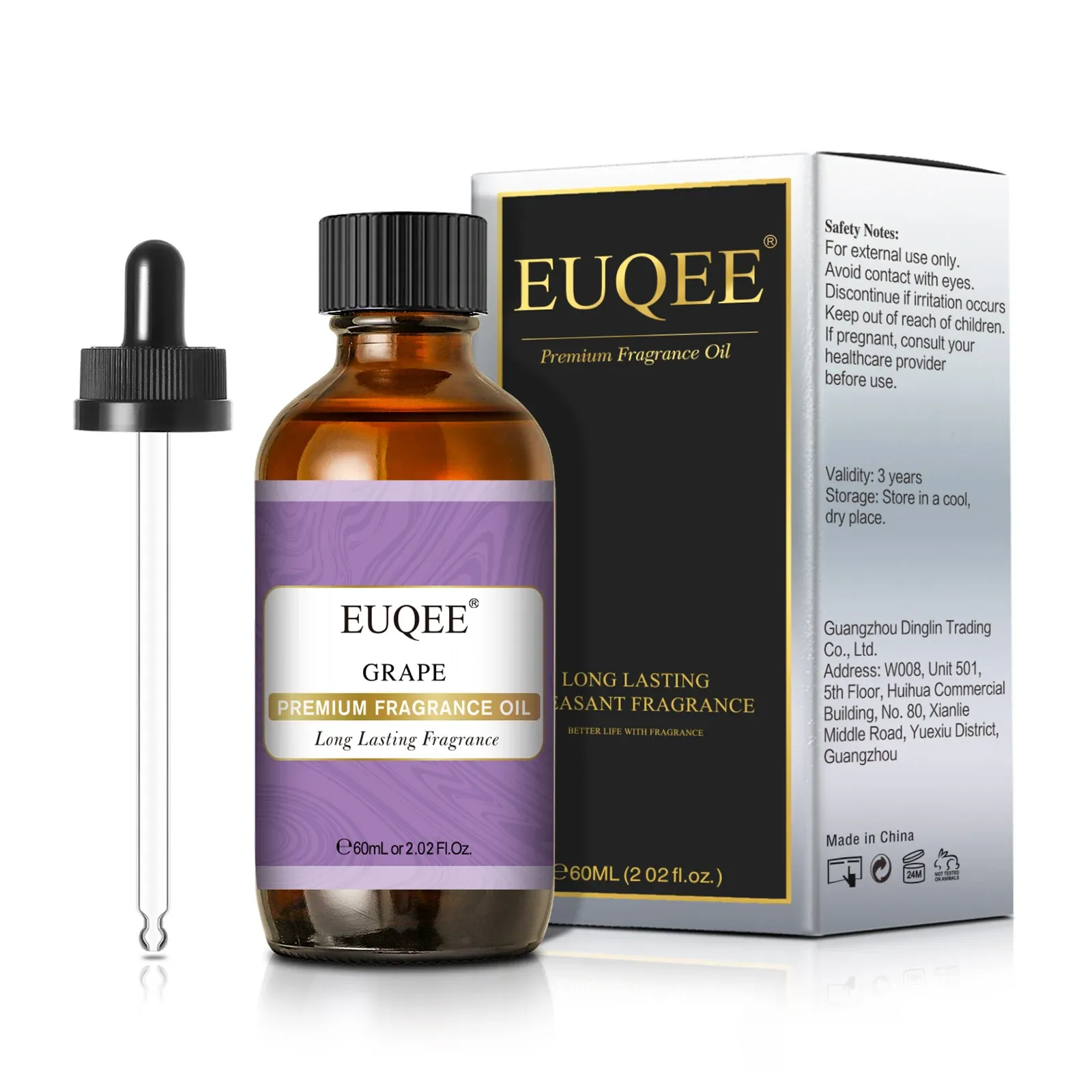 EUQEE 60ml Scent Oil for Diffusers with Glass Dropper