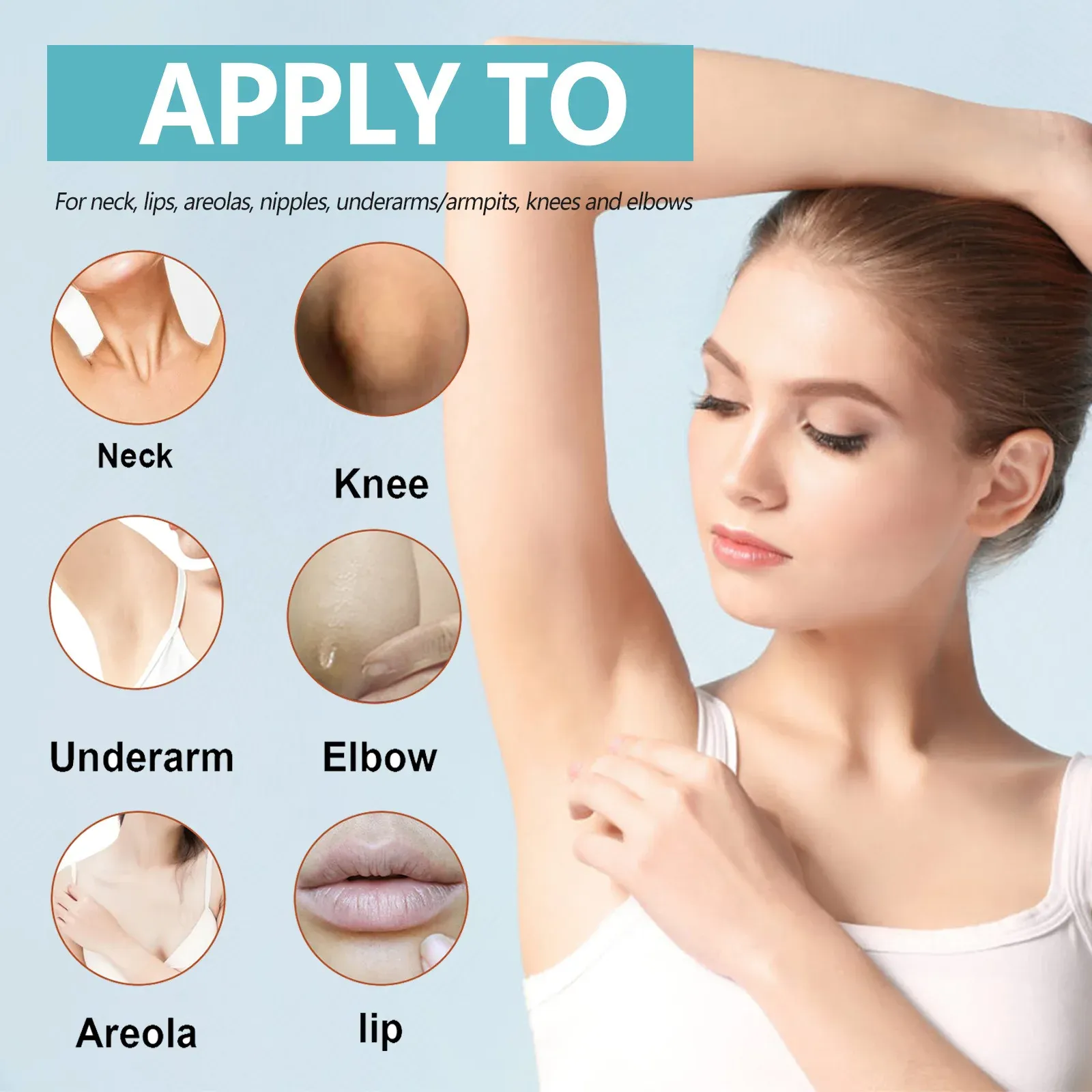 EELHOE Dark Skin Tone Care Cream for Neck, Underarm and Joints