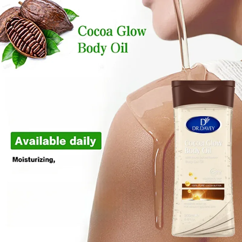 DR.DAVEY Cocoa Glow Hydrating Body Oil, 200ml