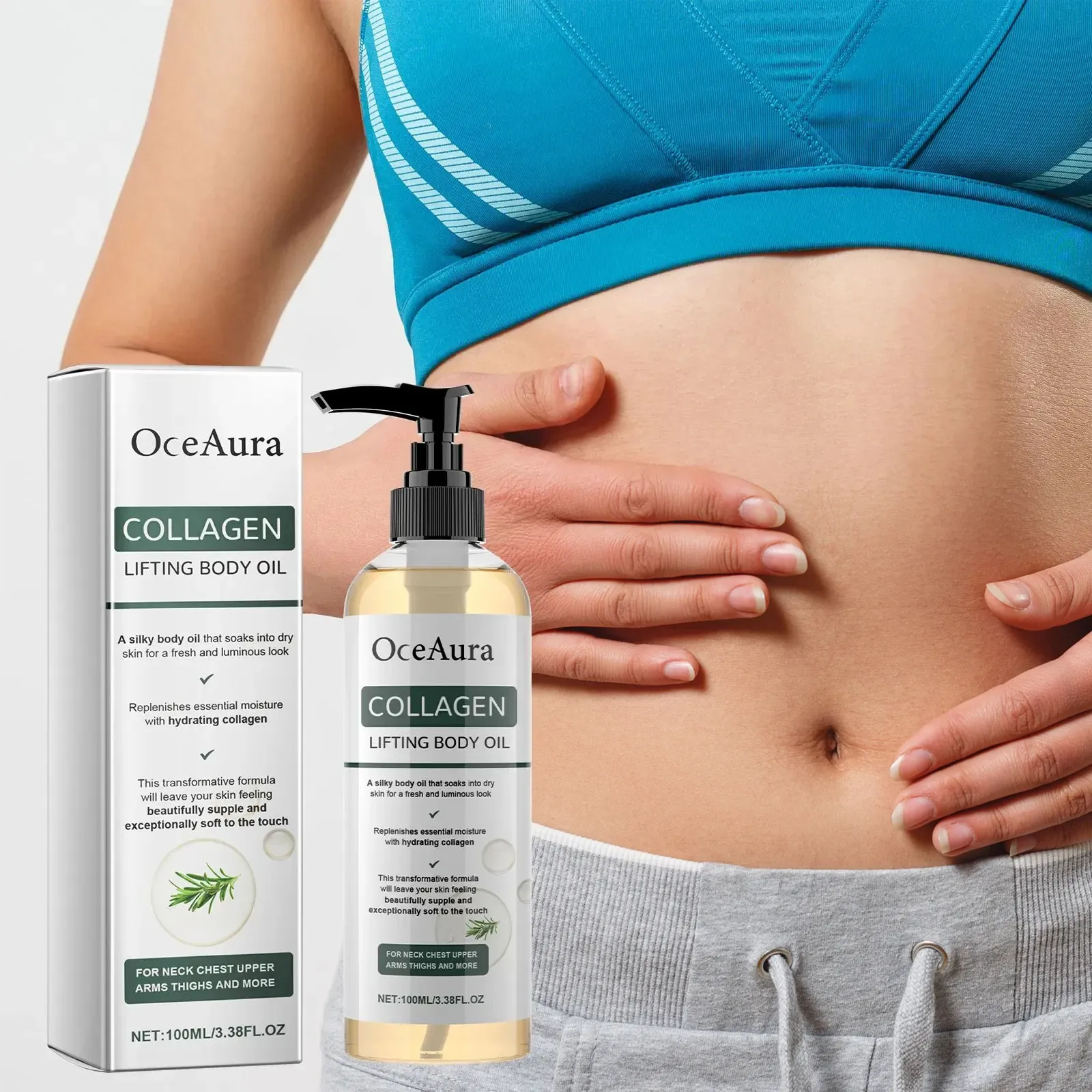 OceAura Collagen Body Oil for Dry Skin