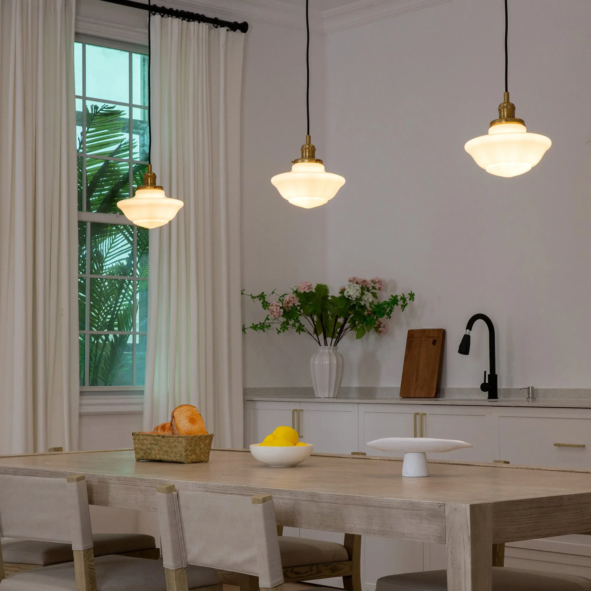 Permo Frosted Glass Cord Pendant Light