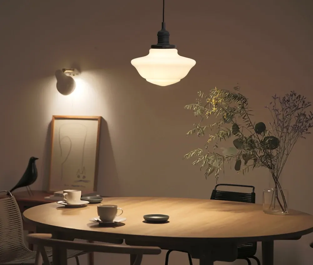 Permo Frosted Glass Cord Pendant Light