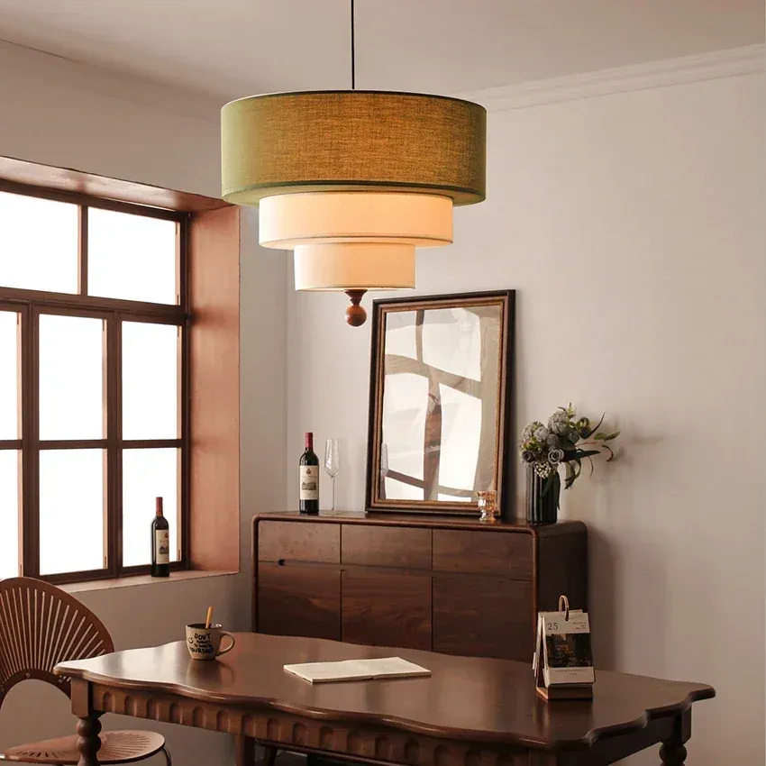 Wabi-Sabi Cloth Triple Pendant Lamp