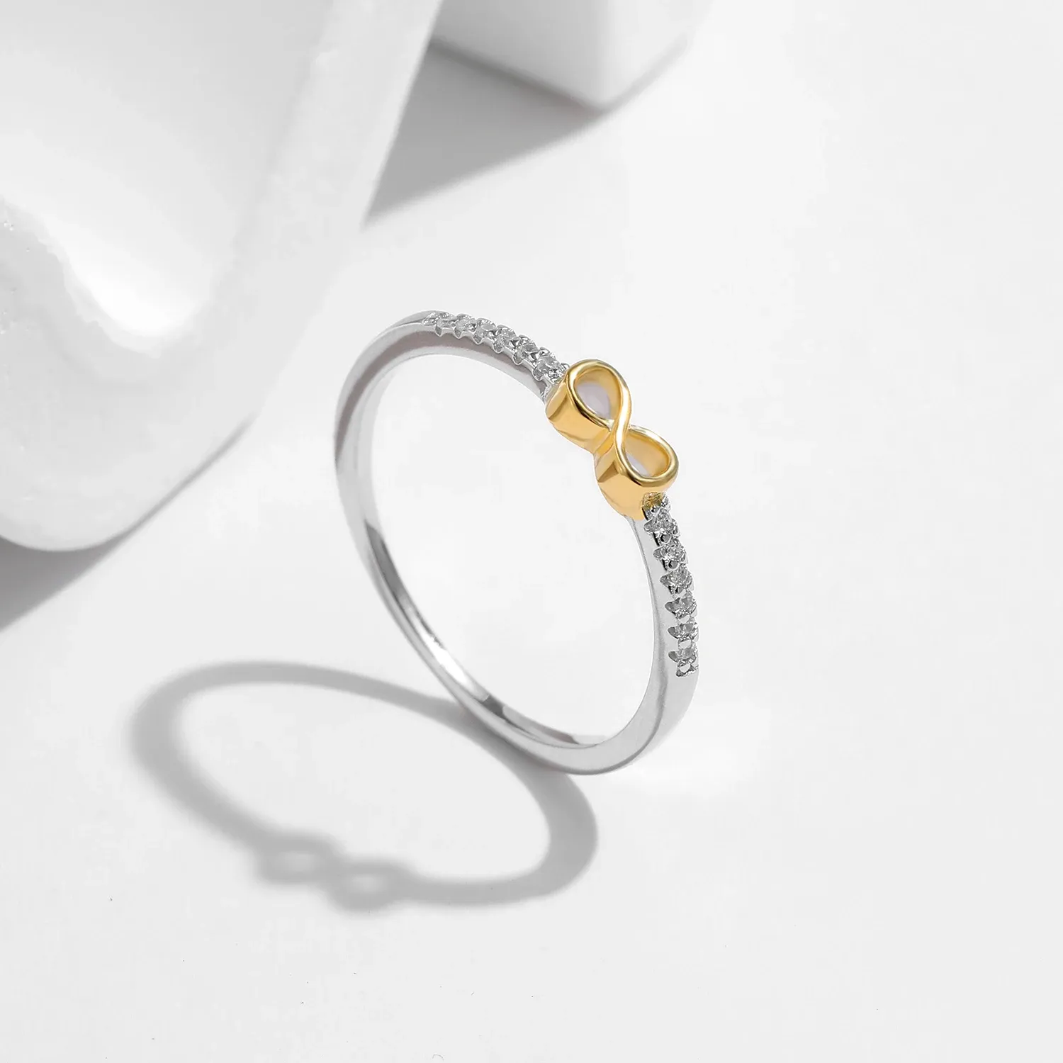 MODIAN 925 Sterling Silver Infinite Love CZ Ring