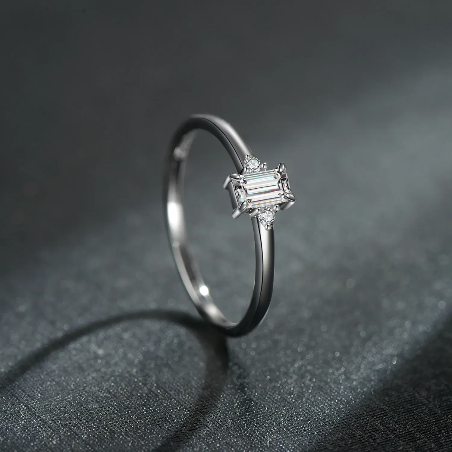 MODIAN 925 Sterling Silver Tourmaline CZ Wedding Ring