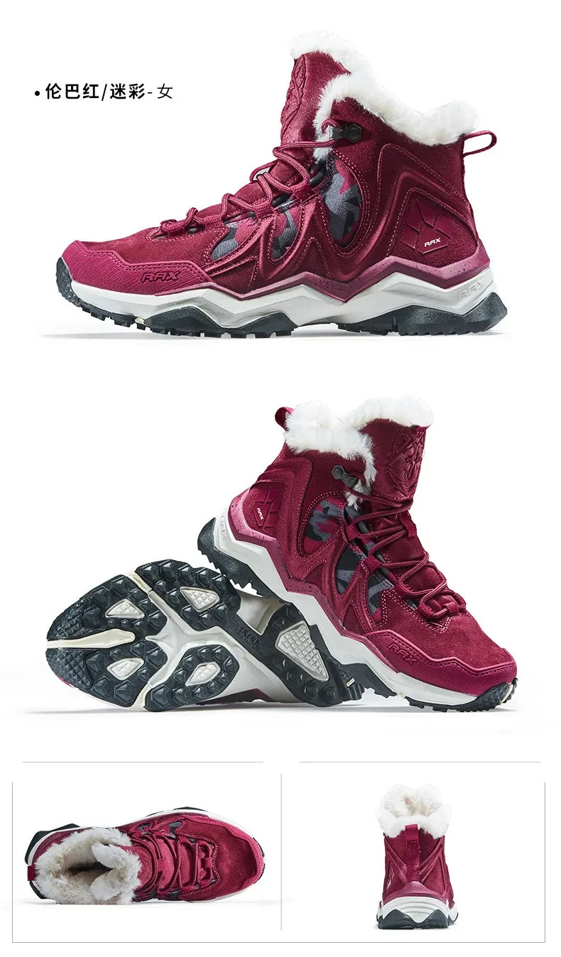 RAX Plush-Lined Winter Hiking Boots for Men