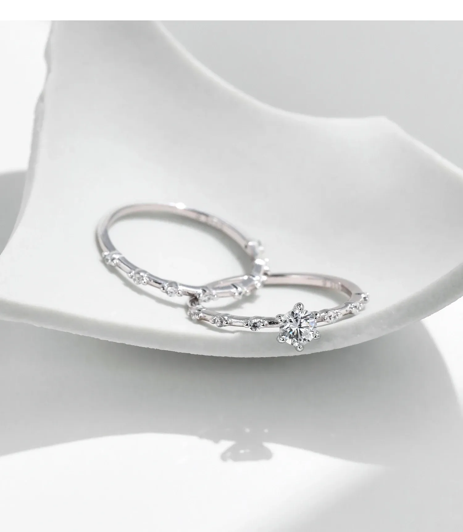 MODIAN D-Color Moissanite 925 Silver Eternity Wedding Band