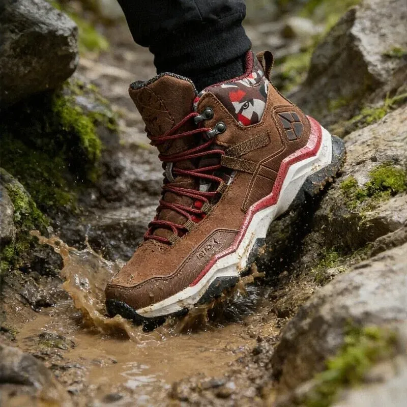 RAX Waterproof Leather Ankle Hiking Boots for Men