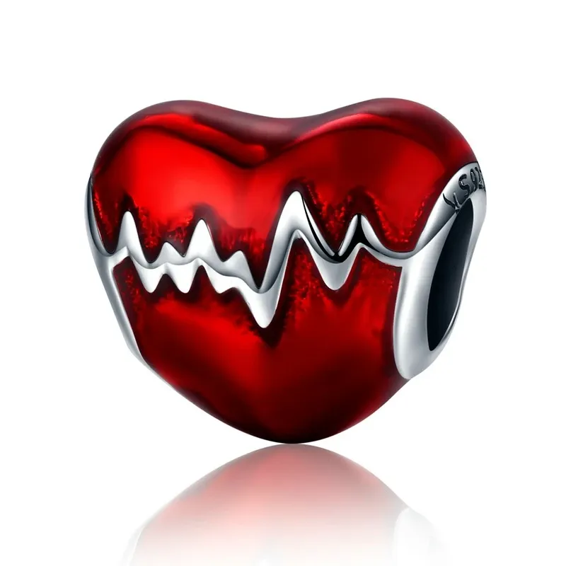 WOSTU Heart Dog Charm Bead for Bracelets and Necklaces