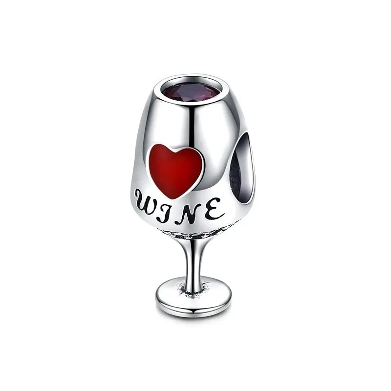 WOSTU Heart Dog Charm Bead for Bracelets and Necklaces