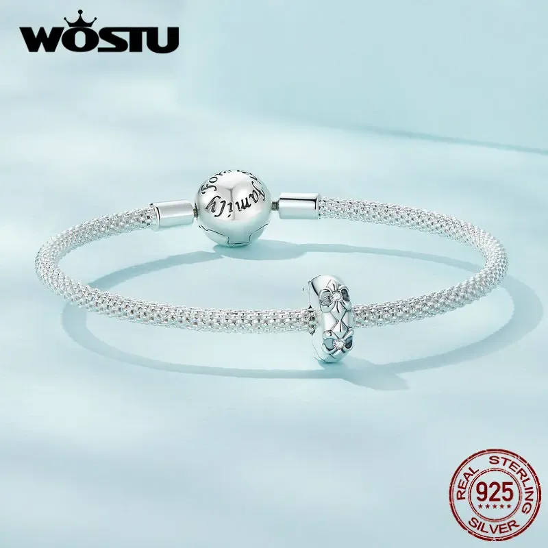 WOSTU Sterling Silver Faith and Guard Charm Bead
