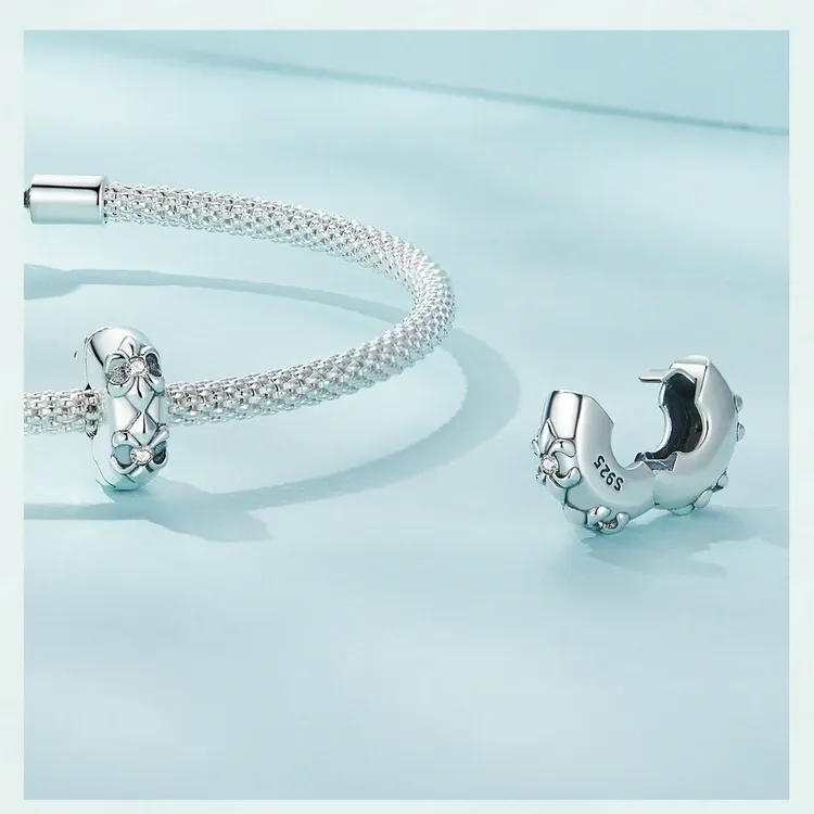 WOSTU Sterling Silver Faith and Guard Charm Bead