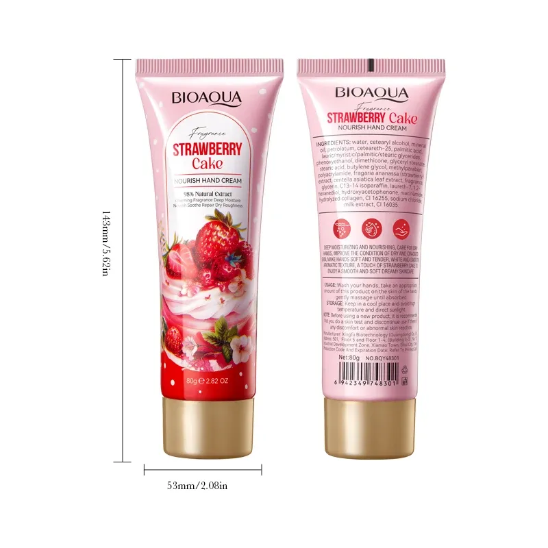 BIOAOUA Strawberry Scent Hand Cream 80g