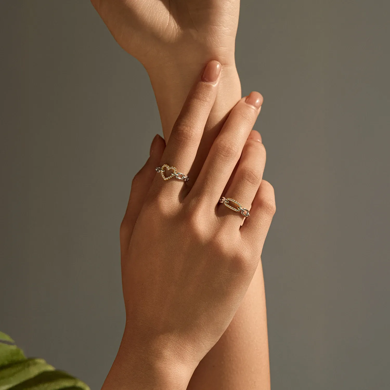 MODIAN 925 Sterling Silver Geometric Zircon Cocktail Ring