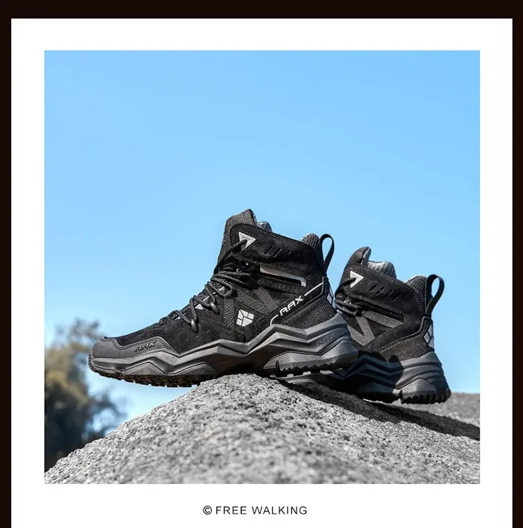 RAX Mid-Top Waterproof Leather Hiking Shoes