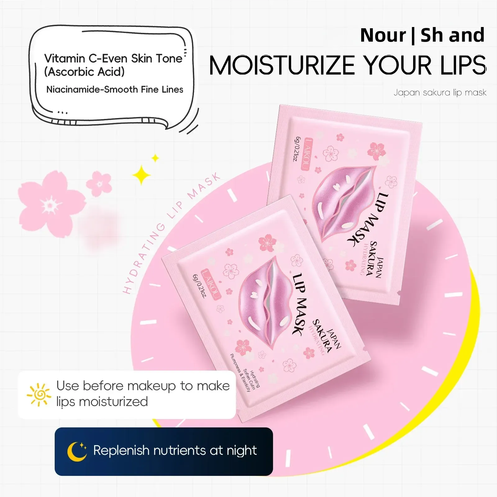 LAIKOU Sakura Collagen Lip Mask