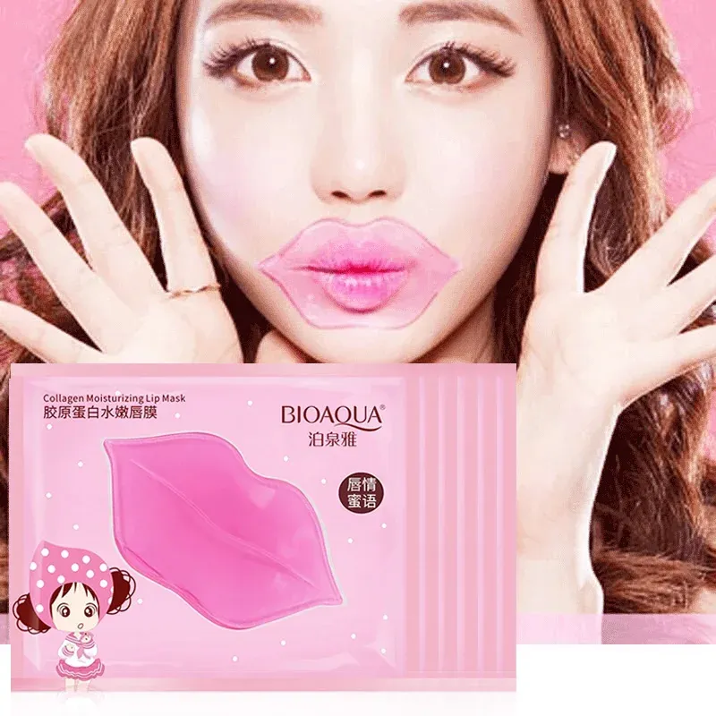 BIOAQUA Crystal Collagen Lip Mask Set, 15-Piece Hydrating Gel Treatment