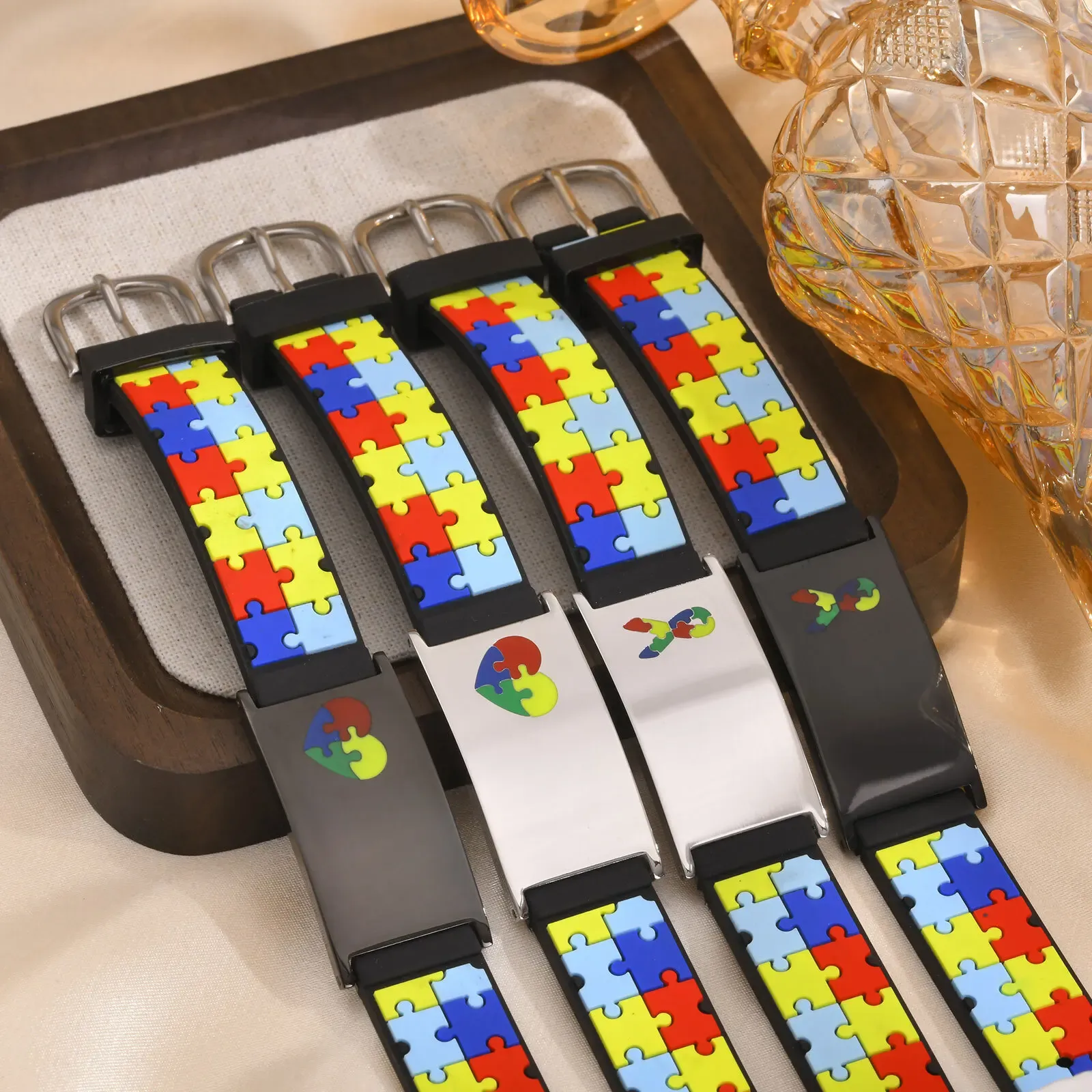 Vnox Personalized Silicone SOS Bracelet for Kids