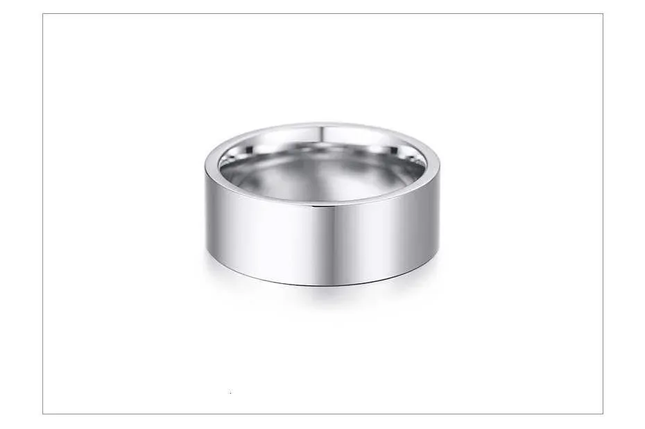 Vnox Personalized 8mm Stainless Steel Men’s Wedding Band