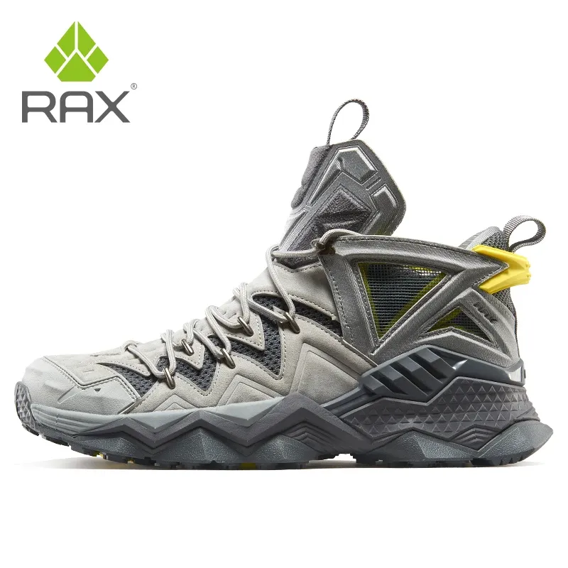 RAX Mid-Top Waterproof Leather Hiking Sneakers
