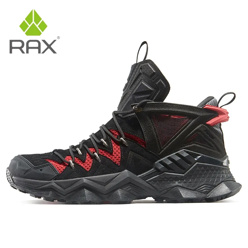 RAX Mid-Top Waterproof Leather Hiking Sneakers